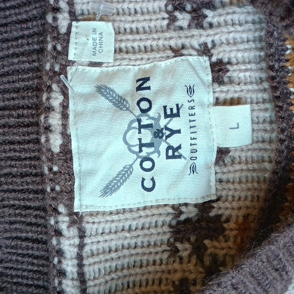 Cotton and Rye Sweater Size L Aztec Western Cowgirl Rodeo - Picture 2 of 15
